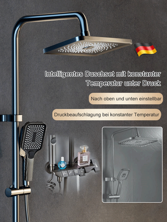 🚿 60% RABATT! 🛍️ Duschset mit Aufputz-Armatur & Thermostat – Vollkupfer, druckverstärkt & wandmontiert – Komfort & Leistung für den täglichen Gebrauch 💧