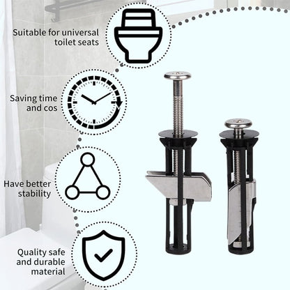 🚽 KAUFEN 2 ERHALTEN 3! ✨ Hochleistungs-Toiletensitz-Befestigungsschraubensatz - Rostfreier Edelstahl mit Verstellbaren Halterungen für Schnelle & Stabile Montage 🔩🛠️