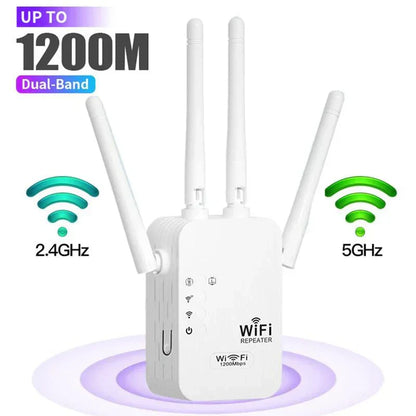 📶 50% RABATT + KAUFE 3 ERHALTE 1 GRATIS! 🔥 WLAN-Extender 1200 Mbit/s - Dualband & 10.000㎡ Reichweite, Perfekt für Großes Zuhause mit Vielen Geräten ✨