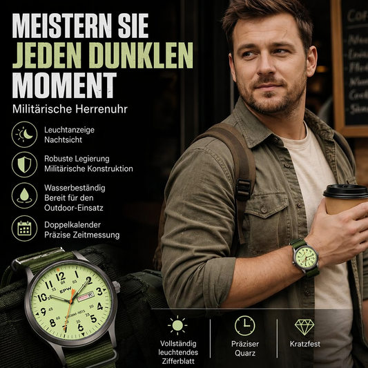 ⌚ 50% RABATT! 🕶️ Herren-Quarzuhr mit Leuchtanzeige – Doppeltes Leuchten, 30M wasserresistent & Datumsanzeige – Perfekt für Alltag & Outdoor 💪