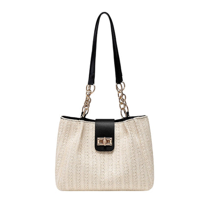 👜 50% RABATT! 🌾 Geräumige Stroh-Schultertasche für Pendler – Leicht, praktisch & natürlich – Ideal für Alltag, Büro & Ausflüge ✨