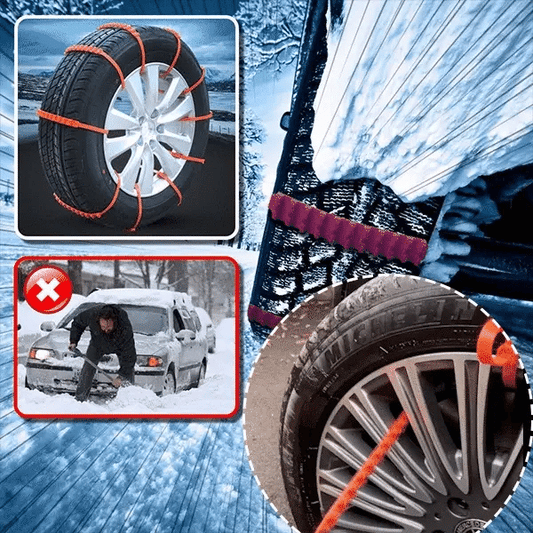🚗 ZEITLICH BEGRENZT 50% RABATT! ✨ Rutschfeste Autoreifen-Schneeketten - Universelle Passform mit Einfacher Montage für Sicherheit auf Eis & Schnee ❄️🔒