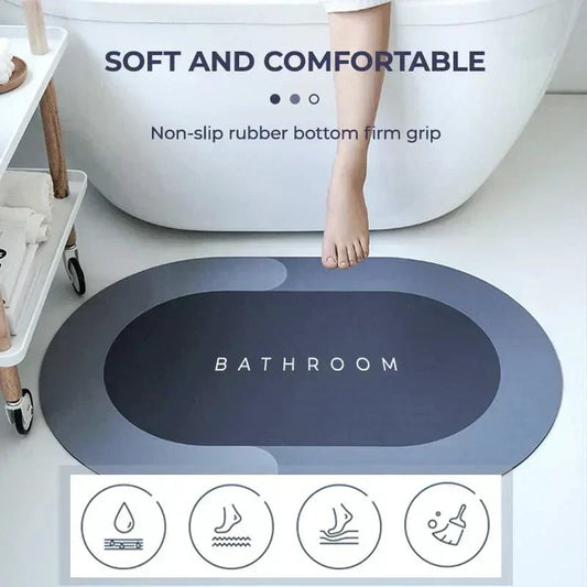 🛁 50% RABATT! 🏡 Schnell trocknende Badmatte & Küchenläufer – Rutschfest, saugstark & schmutzabweisend – Ideal für Bad, Küche & Eingangsbereich 🌿