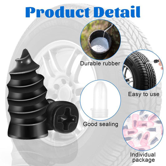 🚗 50% RABATT! 🔧 60-teiliges Reifen-Reparatur-Stopfen-Set – DIY-Gumminagel-Set für Autos, Motorräder, Lkw & Traktoren – Schnelle & zuverlässige Reifenreparatur bei Pannen – inklusive Werkzeuge für den Notfall – ideal für unterwegs oder die Werkstatt 🛞💨✨