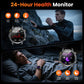 ⌚ 50% RABATT! 🏋️ Herren Smartwatch Militärstil – 1,7″ AMOLED, 1100mAh, IP68 & 110 Sportmodi – LED-Taschenlampe, Herzfrequenz & Schlafüberwachung 💪