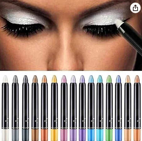 💥Heißer Verkauf - 49% RABATT💥15 Farben Highlighter Lidschatten Stift wasserfest Glitzer Augen Make-up Eyeliner Stift-1