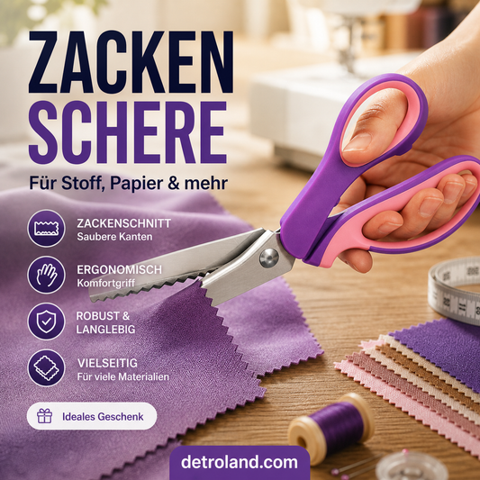 ✂️ 50% RABATT! 🧵 Zickzack-Schere – Gezackte Klingen & präzise für Stoffe ✨