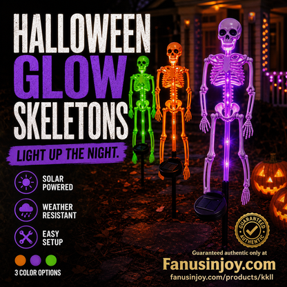 💀 50% RABATT! 🎃 Solar-Skelett-Erdspießleuchten – Wasserdicht, solarbetrieben & gruselig – Perfekte Halloween-Deko für Garten & Wege 🌙