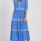 👗 50% RABATT! 🌸 Maxikleid für Damen mit Geometrischem Print & V-Ausschnitt – Figurbetont, Leichter Stoff & Perfekt Für Frühling & Sommer ☀️