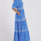 👗 50% RABATT! 🌸 Maxikleid für Damen mit Geometrischem Print & V-Ausschnitt – Figurbetont, Leichter Stoff & Perfekt Für Frühling & Sommer ☀️