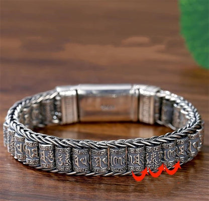 📿 60% RABATT! ✨ Tibetisches Gebetsmühlen-Armband aus 925er Sterlingsilber – Symbol für Wohlstand, Tägliche Erinnerung & Perfektes Geschenk 🧘‍♂️