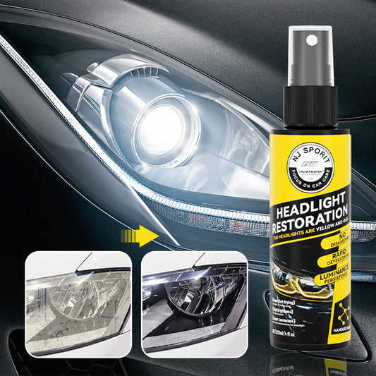 🔥 KAUFE 2, ERHALTE 1 GRATIS! 🚗 Autoscheinwerfer-Restaurationsspray – Entfernt Gelbstich, klärt & schützt – Ideal für dauerhaft klare Sicht bei Nacht 💡