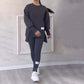 👚 60% RABATT 2025 NEU! ✨ Lässiges Sweatshirt-Leggings-Set für Frauen - Ultraweiches Jersey mit Moderne Passform für Alltag & Sport 🏃‍♀️💫