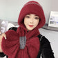 🧣 50% RABATT JETZT! ✨ Integrierte Winddichte Mützen-Schal-Kombination für Damen - Doppelseitig Tragbar mit Weichem Fleece für Optimalen Ohrenschutz im Winter ❄️🎨
