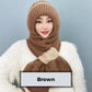 🧣 50% RABATT JETZT! ✨ Integrierte Winddichte Mützen-Schal-Kombination für Damen - Doppelseitig Tragbar mit Weichem Fleece für Optimalen Ohrenschutz im Winter ❄️🎨