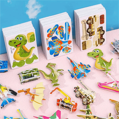 🧩 KAUF 3 ERHALT 4! ✨ 3D-CARTOON-PUZZLE - 57 Teile mit Leuchtfarben, Förderung von Kreativität und räumlichem Denken bei Kindern ab 4 Jahren 🎨👧