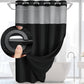 🚿 50% RABATT! 🛁 Doppellagiges Duschvorhang-Set mit Futter – Abnehmbar, Ohne Haken, Weißes Waffel-Design Für Ein Sauberes, Modernes Badezimmer ✨