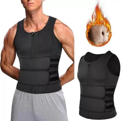 💪 KAUFE 2, ERHALTE 1 GRATIS! 🔥 Herren Shapewear Sauna Weste Taillenformer mit Doppelgurt – Neopren-Material, fördert die Wärmeproduktion beim Sport – perfekt für Bauch, Taille und Rücken – diskret unter Kleidung tragbar 💦🏋️‍♂️