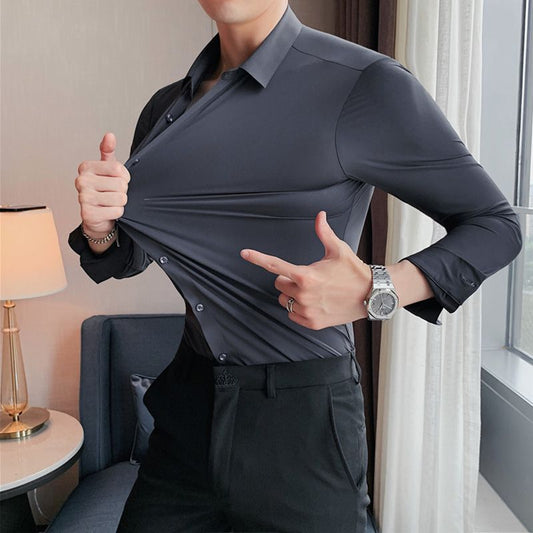 👔 50% RABATT! ✨ Bügelfreies Businesshemd mit Hohem Stretchanteil für Herren – Knitterfrei, Atmungsaktiv & Perfekt Für Einen Professionellen Auftritt 💼