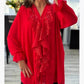 🔥 60% RABATT! 💃 Damen Chiffon-Shirt mit V-Ausschnitt – Langärmlig, Paillettenbesetzt & Elegant für Abendoutfits ✨👚📦