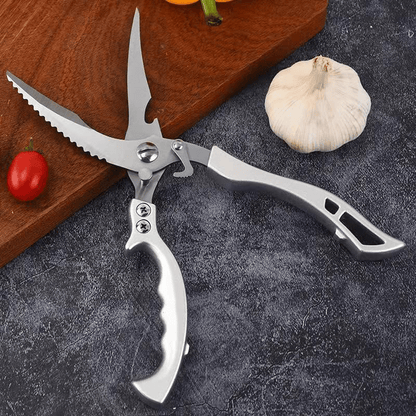 🔪 50% RABATT! ✂️ Hochleistungs-Edelstahlschere mit Knochenschnitt – Rostfrei, Ergonomischer Griff & Ideal Für Geflügel, Kräuter & Gemüse 🍗