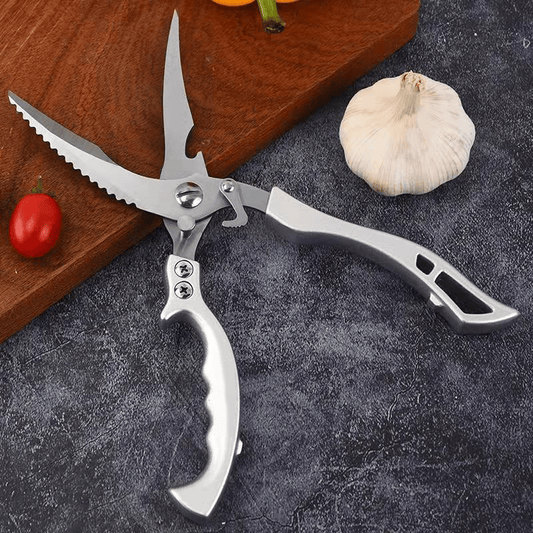 🔪 50% RABATT! ✂️ Hochleistungs-Edelstahlschere mit Knochenschnitt – Rostfrei, Ergonomischer Griff & Ideal Für Geflügel, Kräuter & Gemüse 🍗