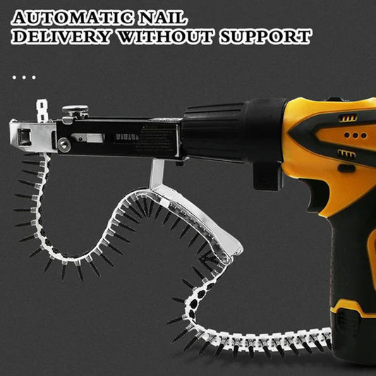 🔧 50% RABATT! ⚙️ Automatischer Ketten-Nagelpistolen-Adapter für Bohrmaschinen – Schnelle Befestigung, Präzise Nagelplatzierung & Ideal Für Heimwerker & Profis 🛠️