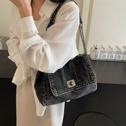 👜 50% RABATT! 🏛️ Retro-Umhängetasche mit großem Fassungsvermögen & Kettenriemen – Robuster Kunstleder-Look, geräumiges Hauptfach & stilvoller Kettenriemen – perfekt für Shopping, Reisen oder den täglichen Gebrauch ✨