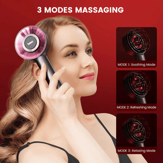 💆‍♀️ 60% RABATT! ✨ Kopfhautmassage & Rotlicht-Haarpflegekamm – Fördert Haarwachstum, Gua Sha Design & Entspannend 💆‍♀️