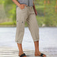 👖 50% RABATT! ⏰ Damen 7/8 Freizeithose – Unifarben, praktische Taschen & bequeme Passform – Perfekt für Alltag, Reisen oder entspannte Tage – stilvoll & vielseitig 🌸✨🌿