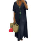 👗 60% RABATT! 🍃 Langes Baumwoll-Leinen-Kleid mit V-Ausschnitt – Lockerer Schnitt & figur schmeichelnd – Leicht, atmungsaktiv & ideal für den Sommer – mühelos eleganter Look 🌿✨