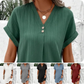 👗 50% RABATT! ✨ V-Ausschnitt-Kleid mit Knopfleiste – Einfarbig, bequem & vielseitig – Ideal für Alltag, Büro & Freizeit 🌸