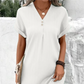 👗 50% RABATT! ✨ V-Ausschnitt-Kleid mit Knopfleiste – Einfarbig, bequem & vielseitig – Ideal für Alltag, Büro & Freizeit 🌸