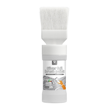 🎨 50% RABATT! 🖌️ Wasserbasierte Metallic-Silber-Farbe – Deckend, schnell trocknend & mit integriertem Pinsel – Ideal für kreative Projekte & Deko ✨