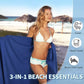 🏖️ 60% RABATT! 🌊 Sonnenliegetuch in Tasche mit Staufächern – 2026 Neuheit – Sandabweisend, Integrierte Taschen & Praktisch für Unterwegs 🎒
