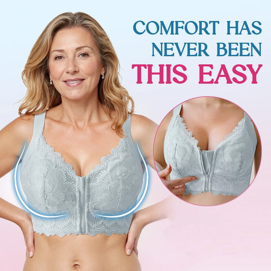 👙 50% RABATT! ✨ BH mit Spitzen-Design & Frontverschluss – Bequem, Elegant & Perfekt für Alltag und Entspannung 💎