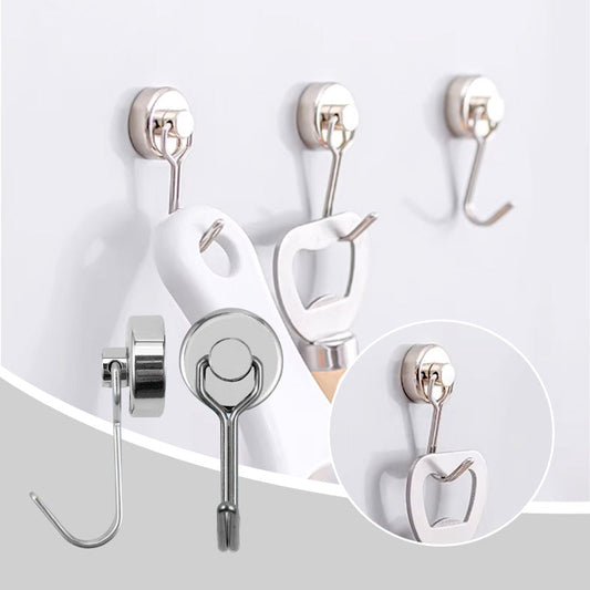 🧲 50% RABATT! 🪝 Starke 360° Drehbare Magnetische Hängehaken Ohne Bohren – Hohe Tragkraft, Vielseitig Einsetzbar & Perfekt Für Küche, Garage & Büro 🏠