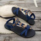 👡 50% RABATT! 🌼 Flache Damen-Sandalen – Runde Zehen, atmungsaktiv, verstellbarer Knöchelriemen & Blumen-Dekor – Leichter, bequemer Sommerschuh für Spaziergänge, Strand oder den täglichen Gebrauch ✨