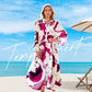 👗 60% RABATT! 🌸 Maxi-Blumenkleid für Damen mit V-Ausschnitt – Fließender Stoff, Romantisches Design & Perfekt für Den Sommer ☀️