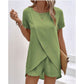 👗 50% RABATT! ☀️ Damen Zweiteiler – asymmetrisches Oberteil & Shorts – Einfarbig, luftig & vielseitig für Sommer, Strand & Alltag 🏖️