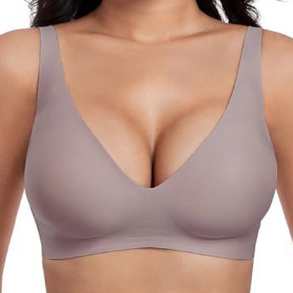 👙 60% RABATT! 🔥 Nahtloser Push-up-BH mit Tiefem V-Ausschnitt & Ohne Bügel – Bequemer Sitz, Natürliche Form & Perfekt Für Einen Sexy Look 💃