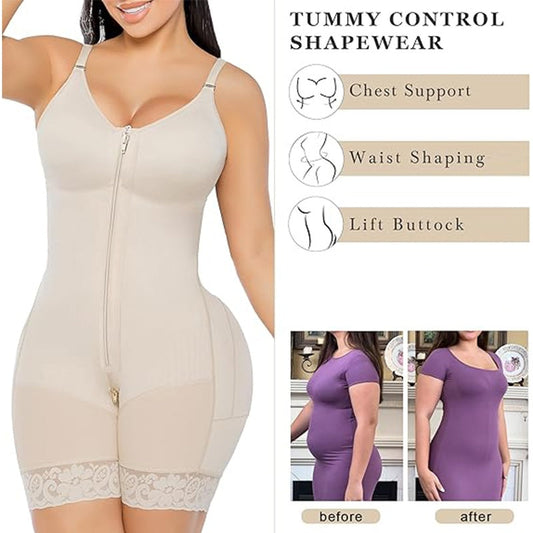 💗 50% RABATT! 🍑 Damen-Bodysuit mit Bauchkontrolle & Po-Lifting – Nahtlose Formung, Atmungsaktiv & Unsichtbar unter Kleidung ✨