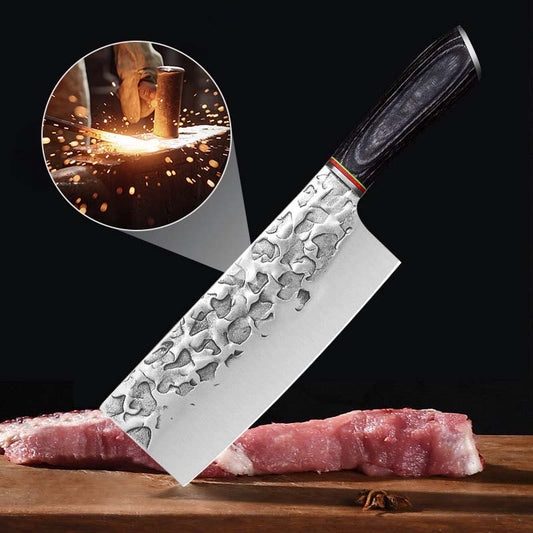 🔪 50% RABATT! 🥩 Vintage Geschmiedetes Fleischerbeilmesser – Robuste Klinge, Ergonomischer Holzgriff & Ideal Für Zerlegen Von Fleisch & Knochen 🍗