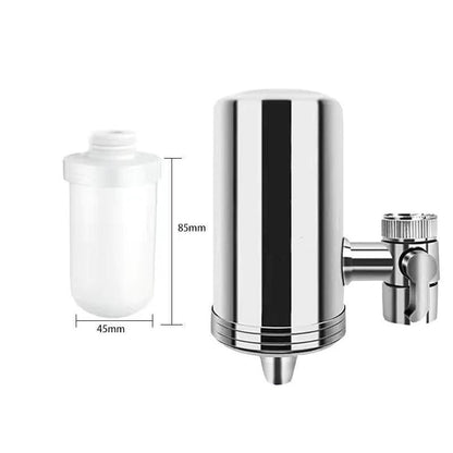 🚰50% RABATT! ✨ Installationsfreier Edelstahl-Wasserhahnfilter - 5-fach Filterung mit Universaladapter für Sauberes Trinkwasser 💧🏠