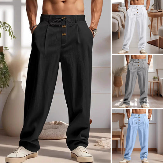 👖 50% RABATT! ✨ Herren Freizeit-Hose mit geradem Bein – Kordelzug, atmungsaktives Material & vielseitiger Stil – Perfekt für Alltag, Reisen oder entspannte Tage – bequem und modisch 🔥