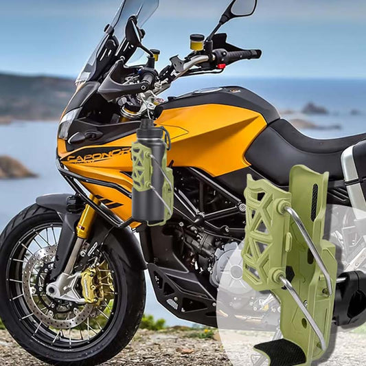 🏍️ 50% RABATT! 🥤 Selbstjustierender Motorrad-Becherhalter – Universelle Befestigung, Vibrationsdämpfend & Stabiler Halt 🔧