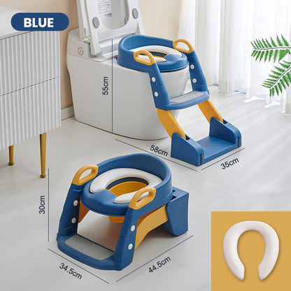 🚽 50% RABATT! 🧒 Toilettensitz mit Treppe – PU‑gepolstert, höhenverstellbar & sicher ✨