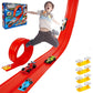 🏎️ FRÜHWEIHNACHTLICHER SONDERVERKAUF 50% RABATT! ✨ DIY-Rennbahn für Kinder aus Aluminiumlegierung mit Saugnäpfen - 360° Kurven mit 3 Schienen für Interaktiven Spielspaß 🚦🎮