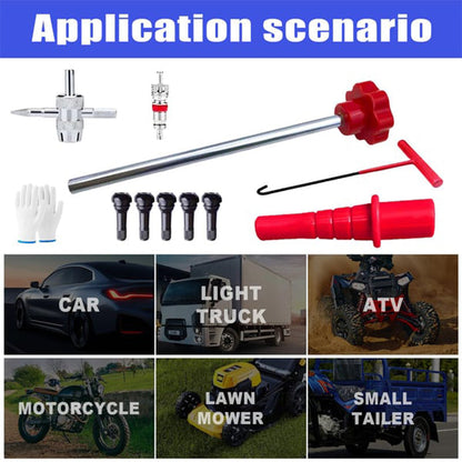 🔧 50% RABATT! 🚗 Schneller Reifenventilwerkzeugsatz – Robust, einfach zu bedienen & vielseitig – Ideal für Reifenwechsel & Reparaturen an Auto, Fahrrad & Motorrad 🛠️