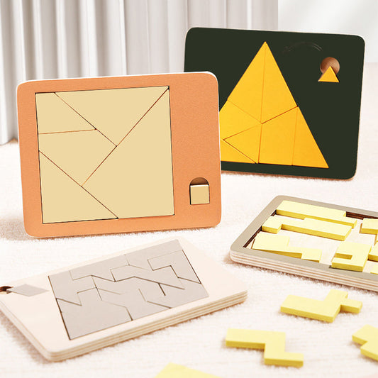 🧩 JETZT 50 % RABATT! ✨ Tangram-Puzzle aus Holz: 7 farbige geometrische Formen für kreatives Lernen und die Entwicklung des logischen Denkens 🔺🔷